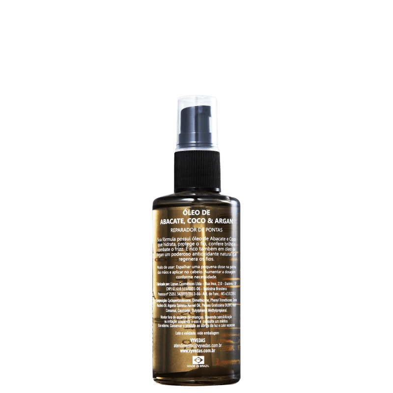 Vyvedas Abacate, Coco & Argan - Óleo Capilar 55ml
