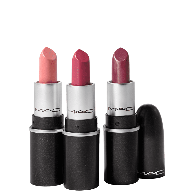 Kit M·A·C Frosted Firework Fireworked Like a Charm Lipstick Pink (4 Produtos)