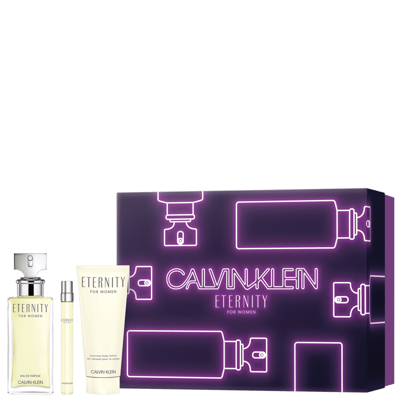 KIT FEMININO CALVIN KLEIN ETERNITY FOR WOMEN EAU DE PARFUM 100ML+