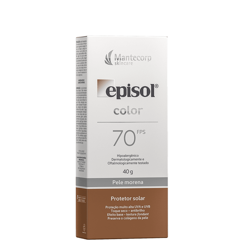Mantecorp Episol Color FPS 70 Pele Morena - Protetor Solar com Cor 40g
