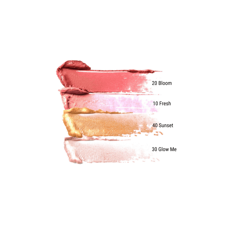 BAIMS Minimalist Cheeks + Lips + Eyes 30 Glow Me - Iluminador, Sombra e Batom 3,5g