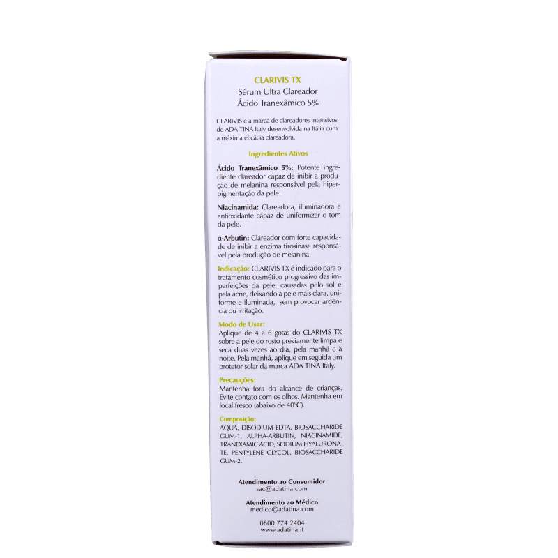 Ada Tina Clarivis TX - Sérum Clareador de Manchas 30ml