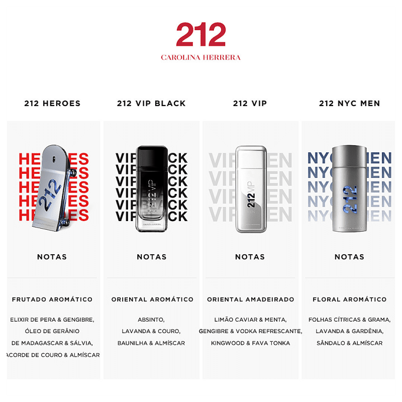 212 Men Heroes Carolina Herrera Eau de Toilette - Perfume Masculino 50ml