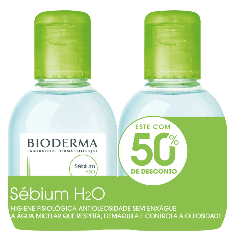 Kit Bioderma Sébium H2O Duo - Água Micelar 2x100ml