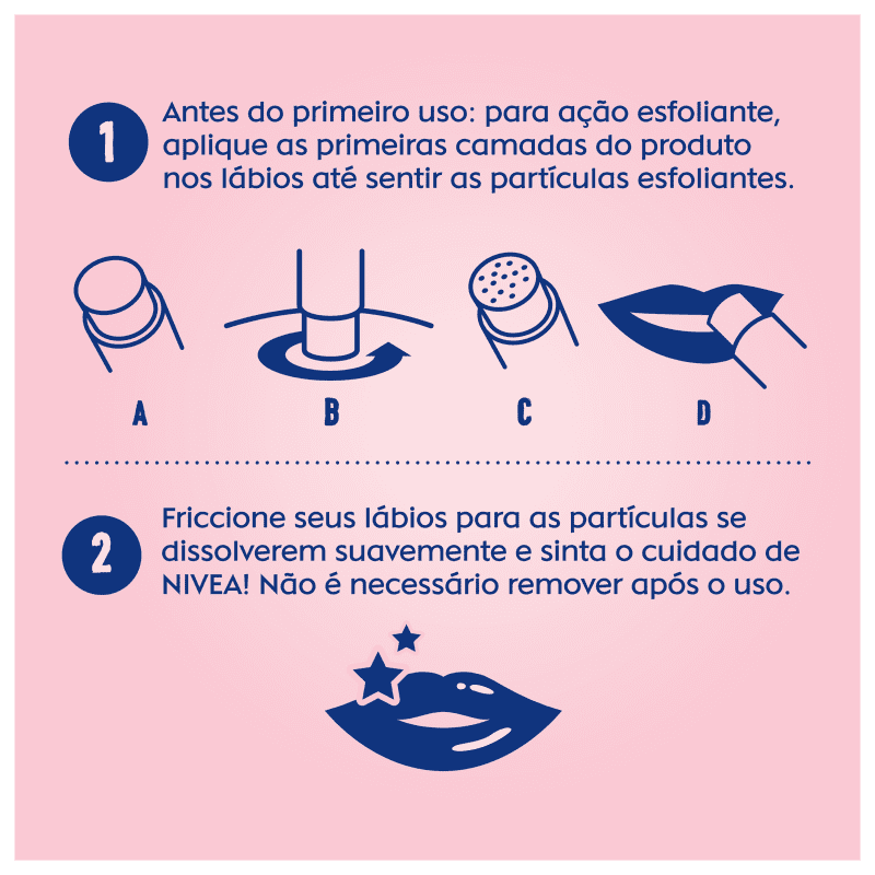 NIVEA Scrub Rosa Mosqueta - Esfoliante Labial 4,8g