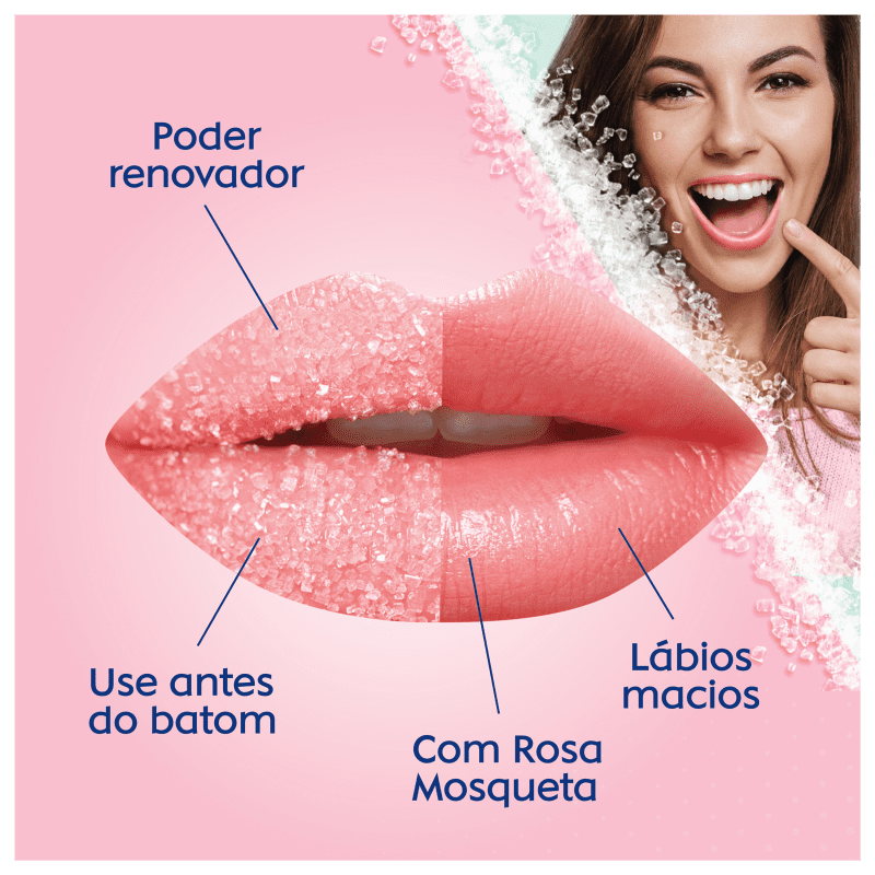 NIVEA Scrub Rosa Mosqueta - Esfoliante Labial 4,8g