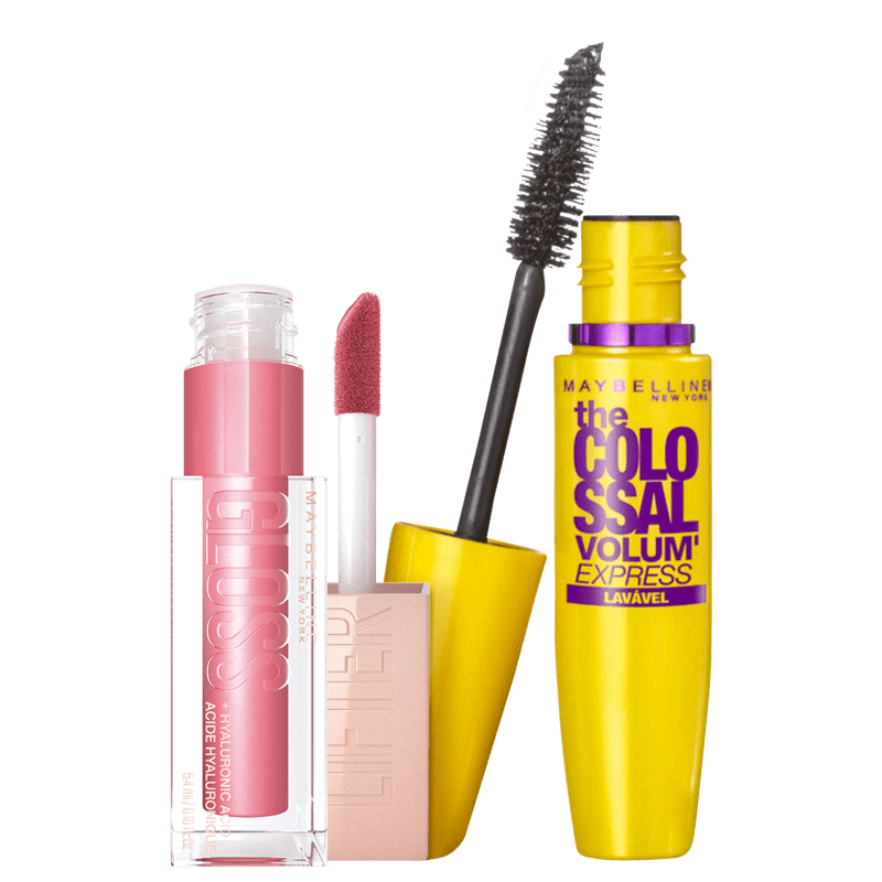 Kit Maybelline Máscara & Gloss Petal (2 produtos)