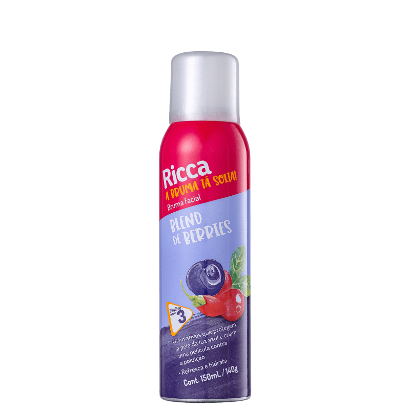 Ricca A Bruma Tá Solta! Blend de Berries - Bruma Hidratante Facial 150ml Menor preço em Ricca A Bruma Tá Solta! Blend de Berries - Bruma Hidratante Facial 150ml