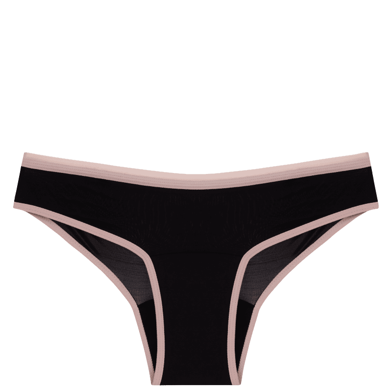 Pantys Comfy Fluxo Moderado Preta e Rosa - Calcinha Absorvente P