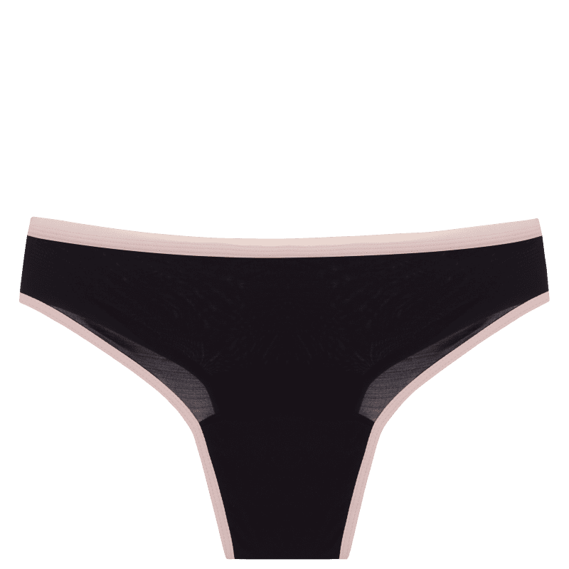 Calcinha Absorvente Pantys Comfy Fluxo Moderado Preta e Rosa G
