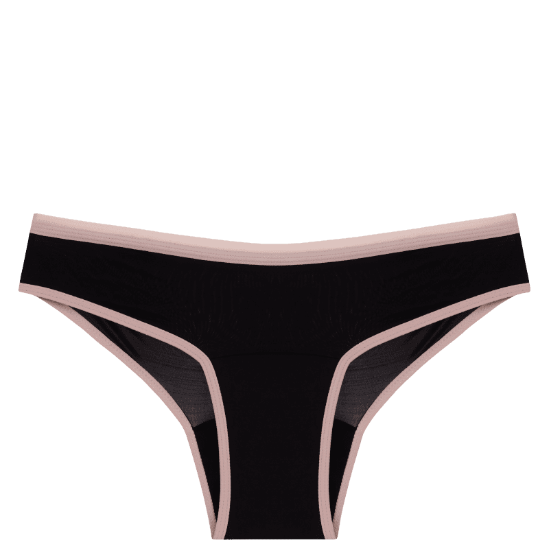 Calcinha Absorvente Pantys Comfy Fluxo Moderado Preta e Rosa G