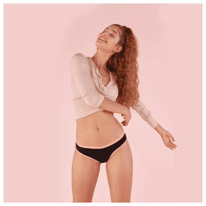 Calcinha Absorvente Pantys Comfy Fluxo Moderado Preta e Rosa GG
