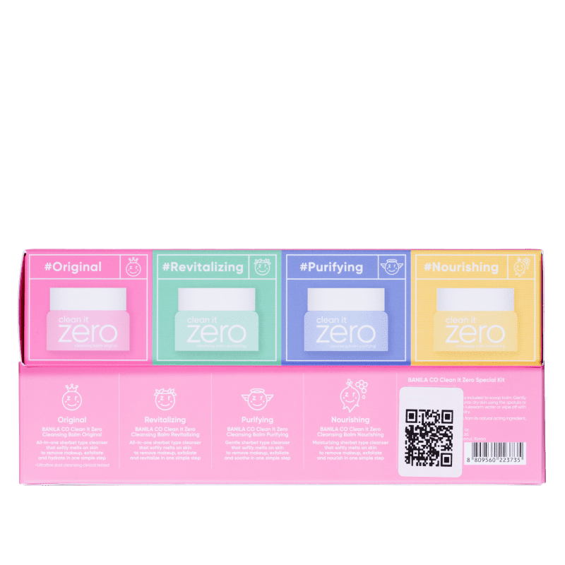 Kit Banila Co Clean it Zero Cleansing Balm Quarteto Mini (4 Produtos)