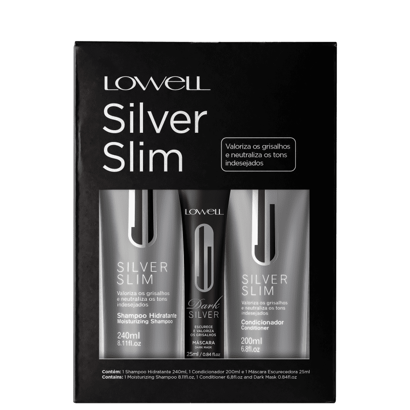 Kit Lowell Slim Silver Dark (3 Produtos) Menor preço em Kit Lowell Slim Silver Dark (3 Produtos)