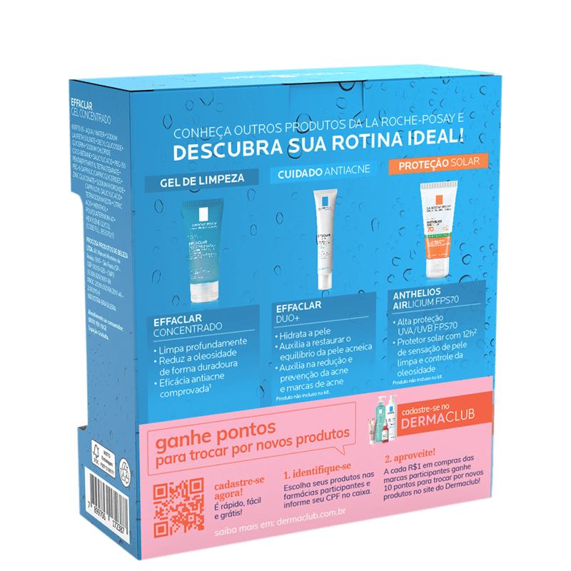 Kit La Roche-Posay Effaclar Gel Concentrado Duo (2 Produtos)