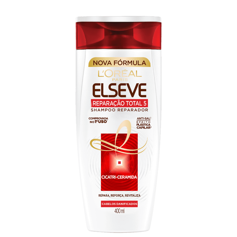 Elseve L'Oréal Reparação Total 5 - Shampoo 400ml Menor preço em Elseve L'Oréal Reparação Total 5 - Shampoo 400ml