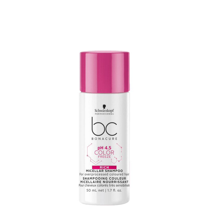 Schwarzkopf Professional BC Bonacure pH 4.5 Color Freeze Micellar Rich - Shampoo 50ml Menor preço em Schwarzkopf Professional BC Bonacure pH 4.5 Color Freeze Micellar Rich - Shampoo 50ml