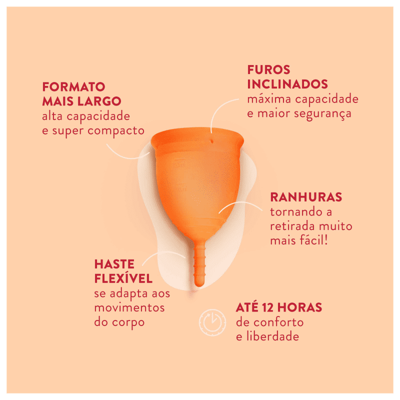 Coletor Menstrual Korui - Normal - Flor de Cerejeira - Rosa