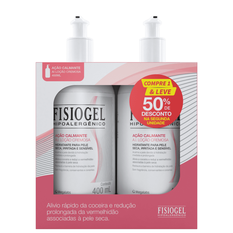 Kit Fisiogel A.I. Ação Calmante (2 Produtos) Menor preço em Kit Fisiogel A.I. Ação Calmante (2 Produtos)
