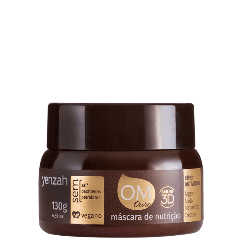 Yenzah OM Ouro - Máscara de Nutrição 130g Menor preço em Yenzah OM Ouro - Máscara de Nutrição 130g