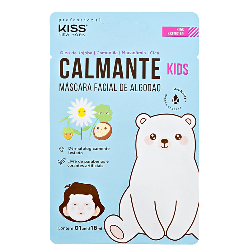 Kiss New York Calmante - Máscara Facial Infantil 18ml Menor preço em Kiss New York Calmante - Máscara Facial Infantil 18ml