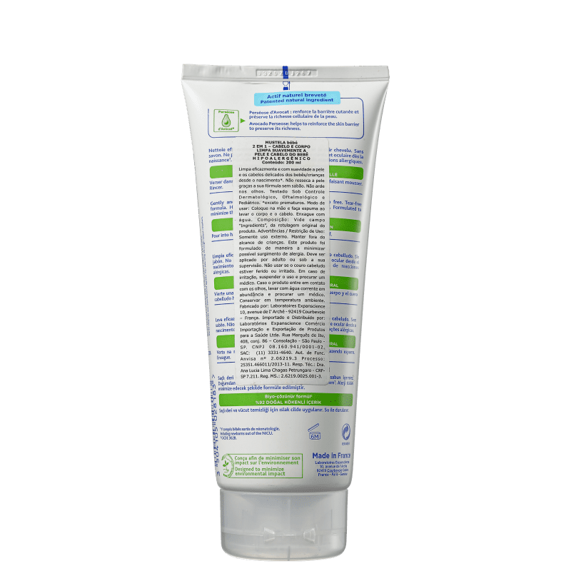 Mustela Bébé 2 En 1 Cheveux Et Corps - Gel 2 em 1 200ml