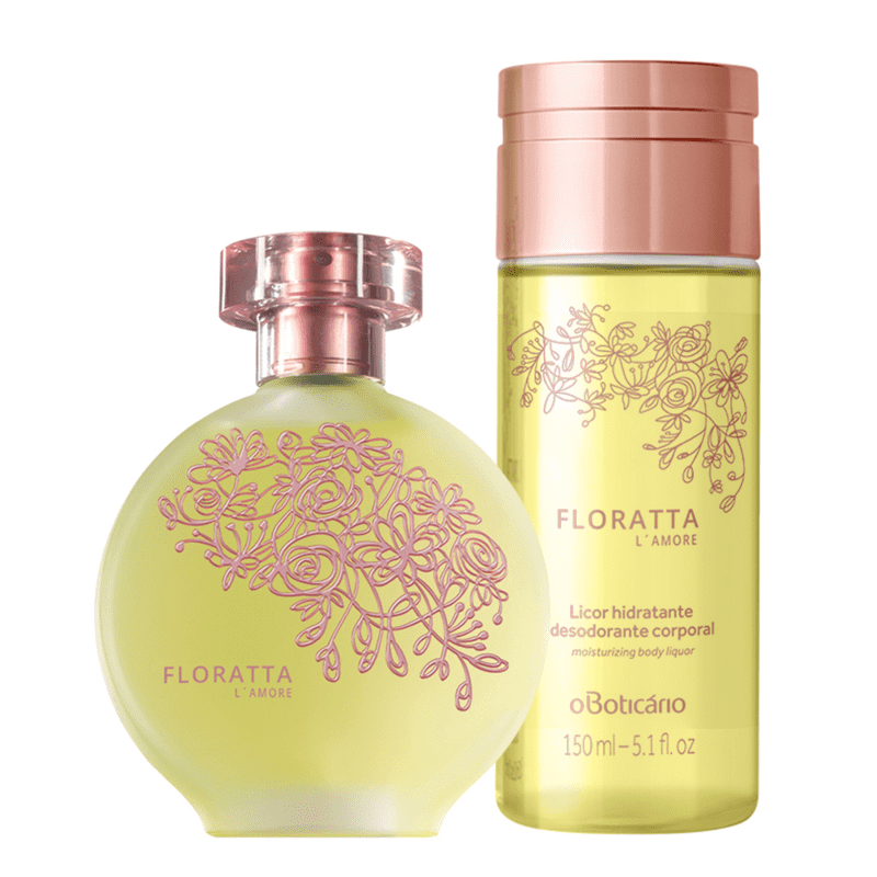 Combo Floratta L'Amore: Des. Colônia + Licor Hidratante Corporal