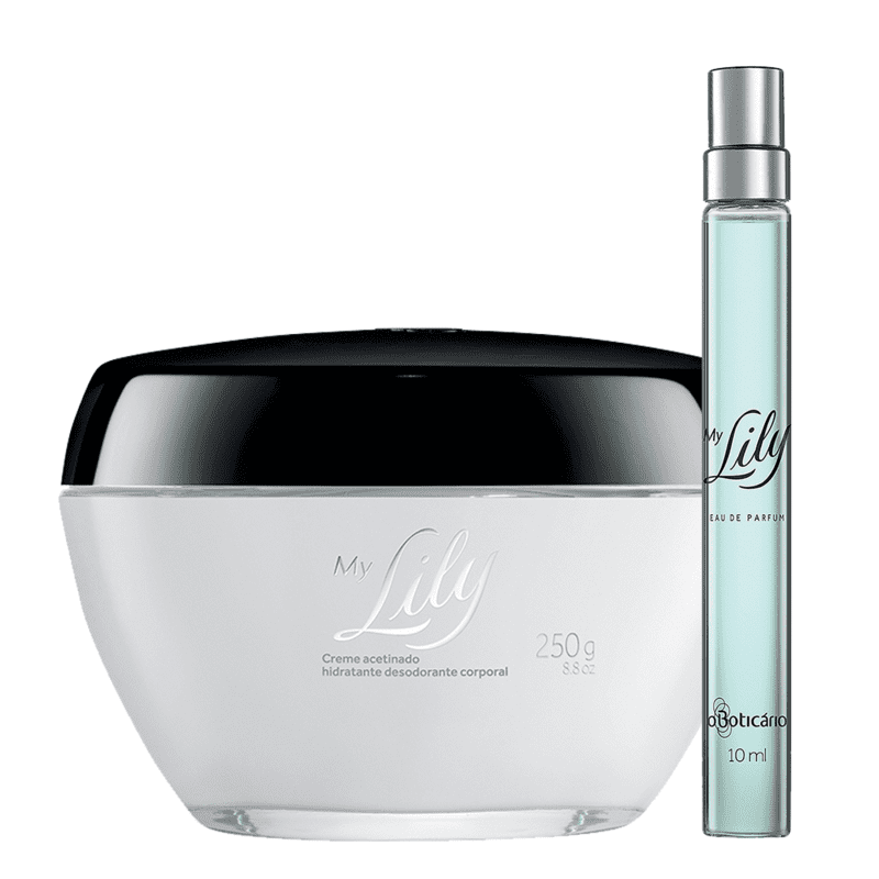 Combo Básico My Lily: Eau de Parfum + Creme Acetinado Hidratante Desodorante