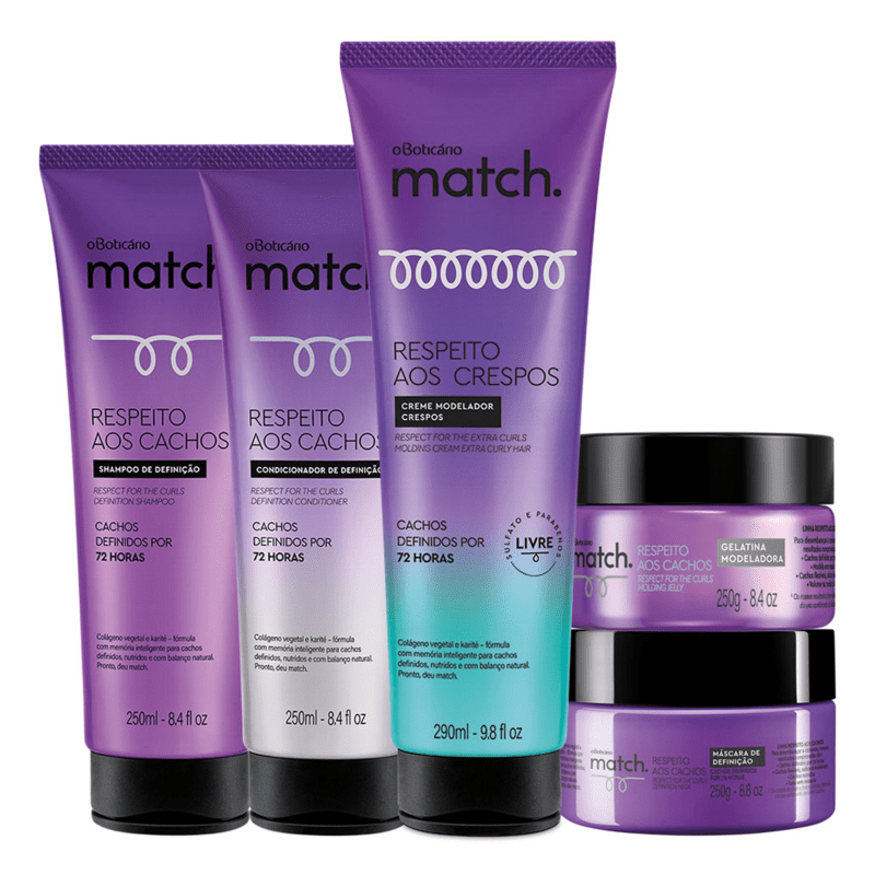 Combo Match Rotina Tradicional Cabelos Crespos