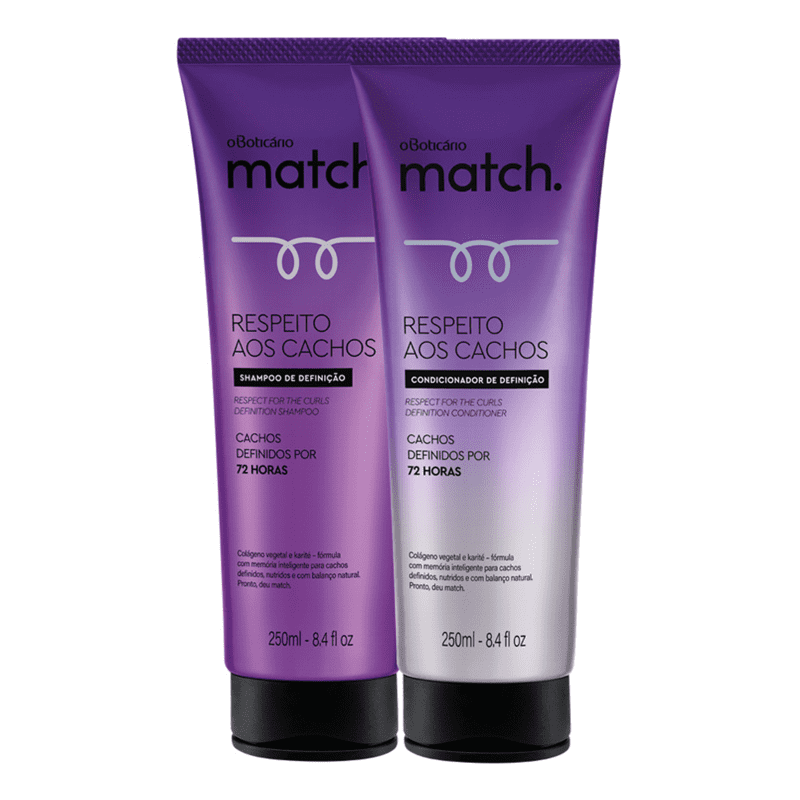Combo Match Respeito aos Cachos: Shampoo + Condicionador