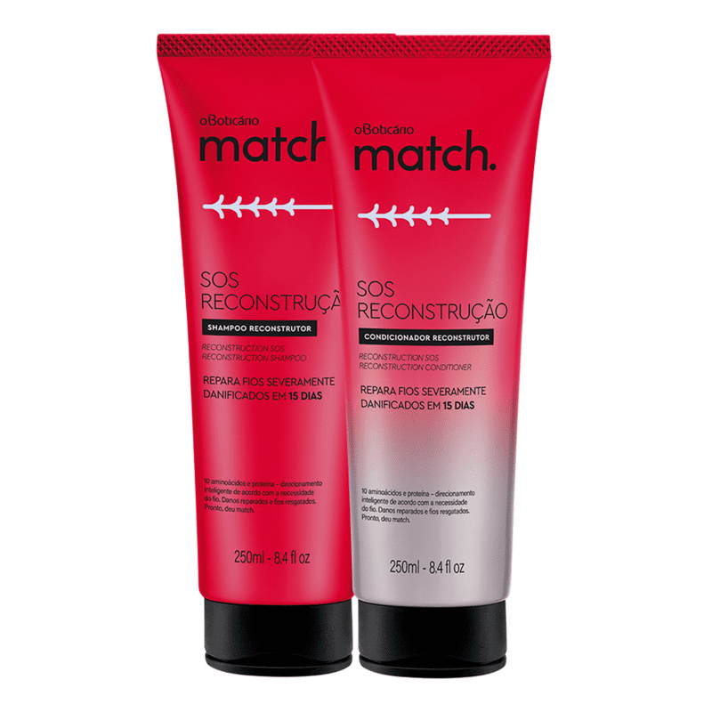 Combo Match SOS Reconstrução: Shampoo + Condicionador