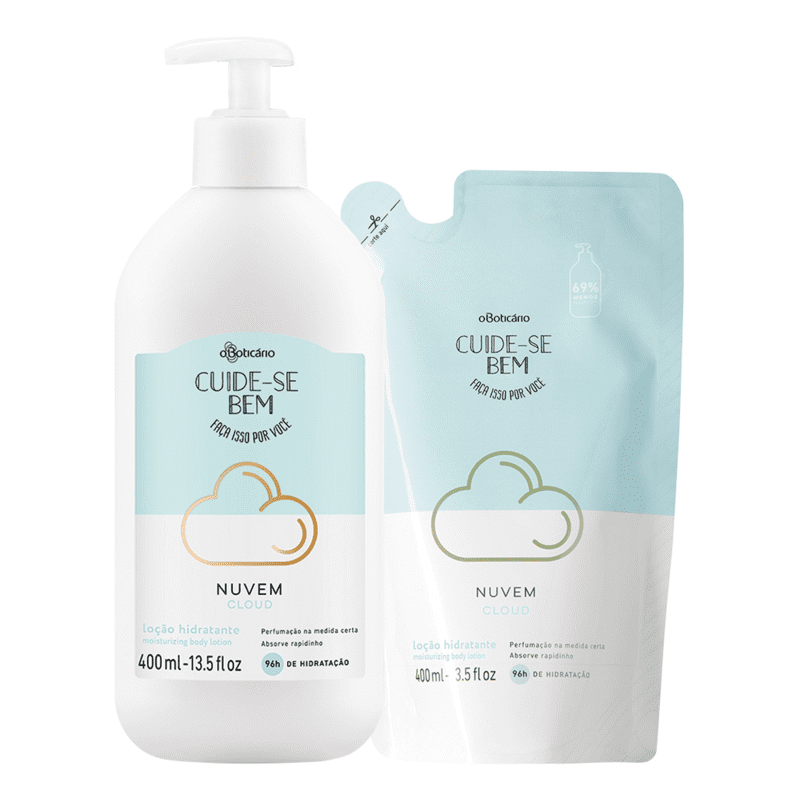 Combo Cuide-Se Bem Nuvem: Loção Hidratante Corporal 400 Ml + Refil