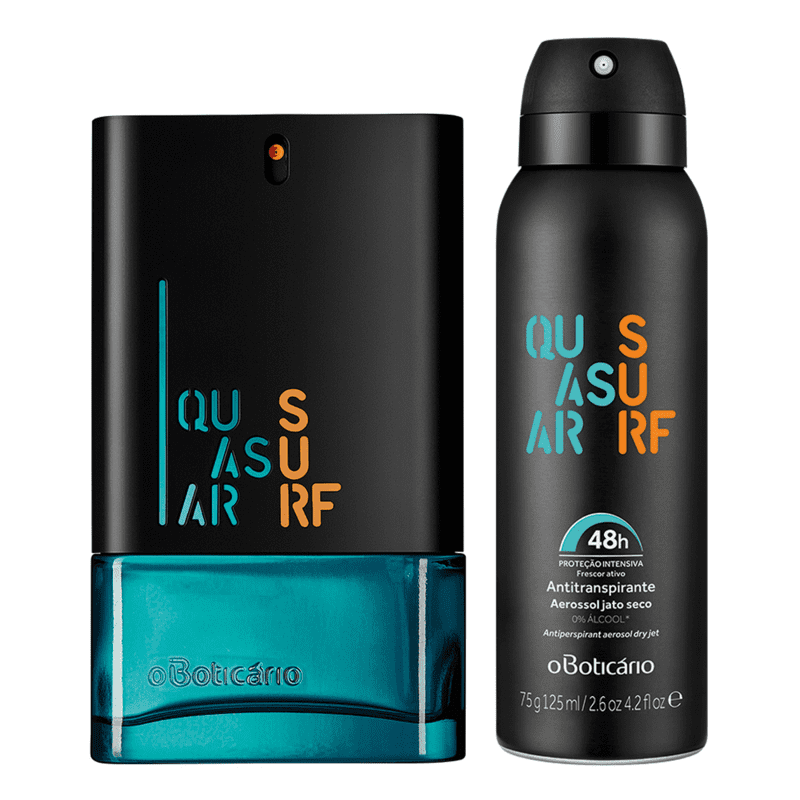 Combo Quasar Surf: Des. Colônia + Desodorante Aerosol