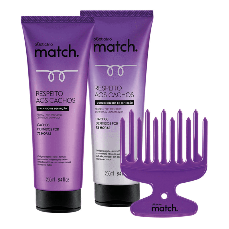 Kit o Boticário Match Cachos (3 Produtos) Menor preço em Kit o Boticário Match Cachos (3 Produtos)