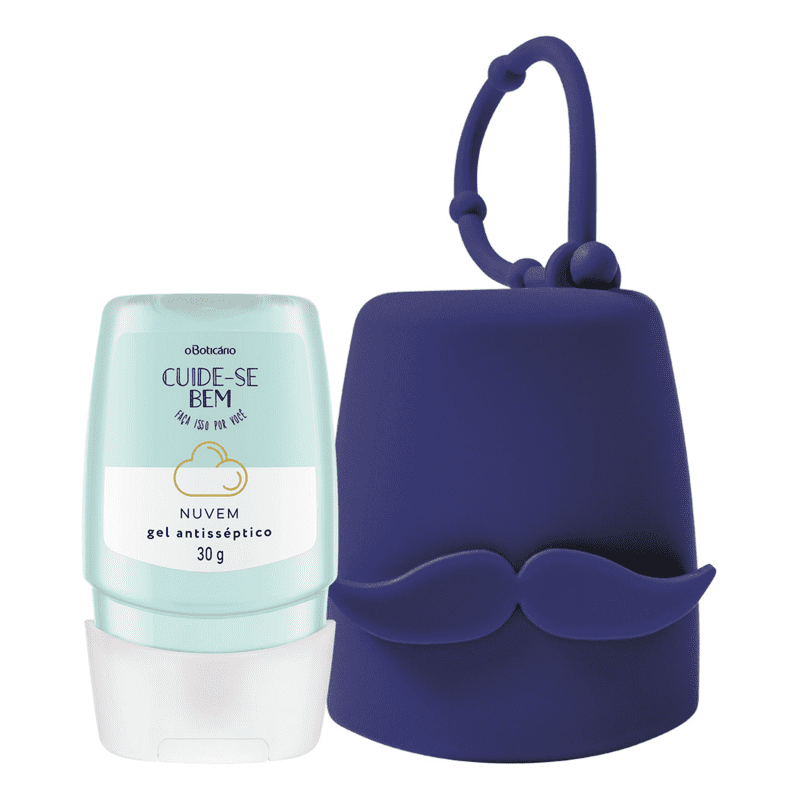 Combo Bigode: Álcool Gel Nuvem 30g + Capinha Bigode