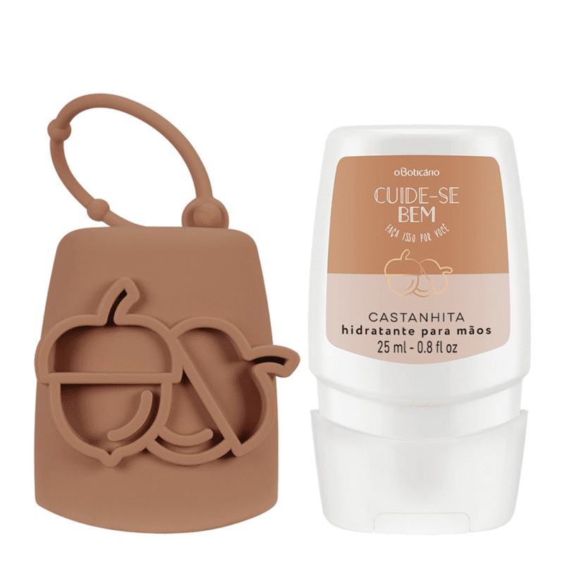 Combo Cuide-se Bem Castanhita: Creme Desodorante Mãos + Capinha