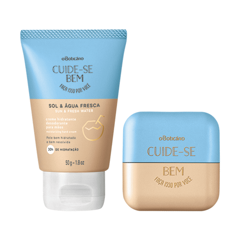 Combo Cuide-Se Bem Sol E Água Fresca: Hidratante Labial 6,2g + Creme Para Mãos 50g