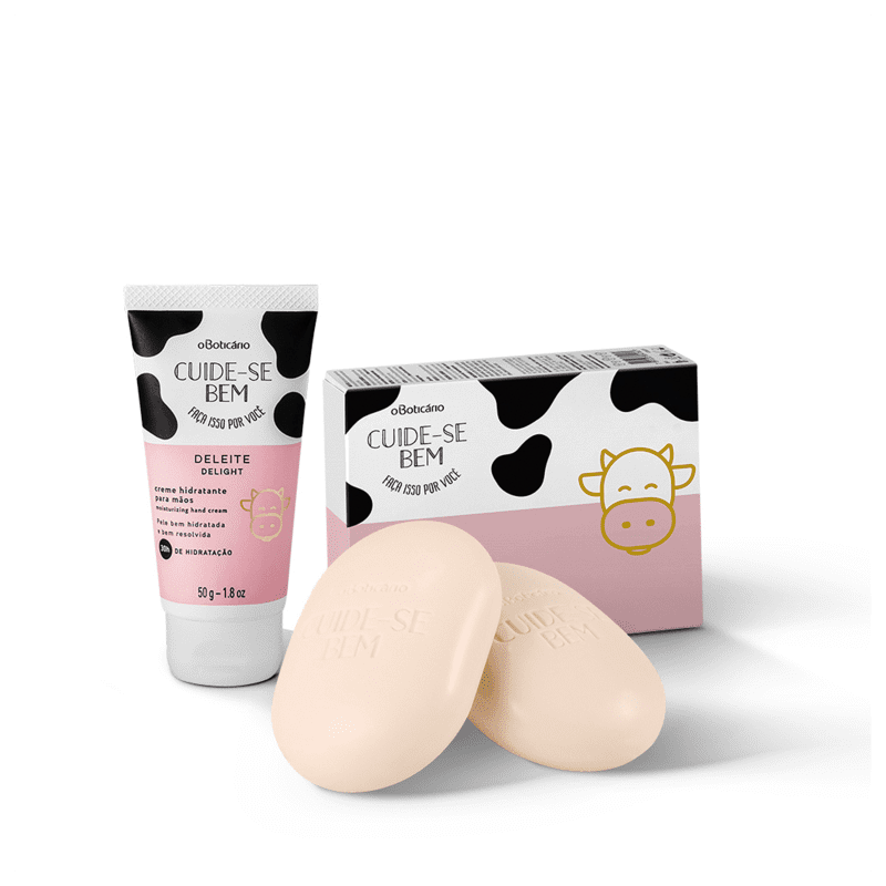 Combo Cuide-Se Bem Deleite: Sabonete Em Barra, 2Un, 80g Cada + Creme Para Mãos, 50g