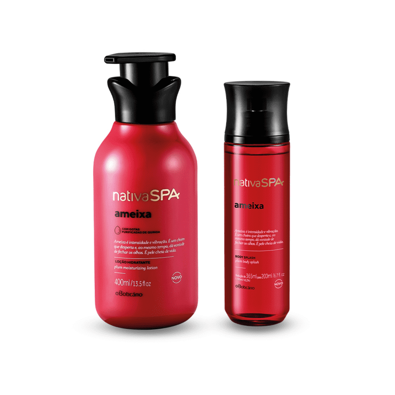 Combo Nativa Spa Ameixa: Hidratante Corporal, 400 ml + Body Splash, 200L ml