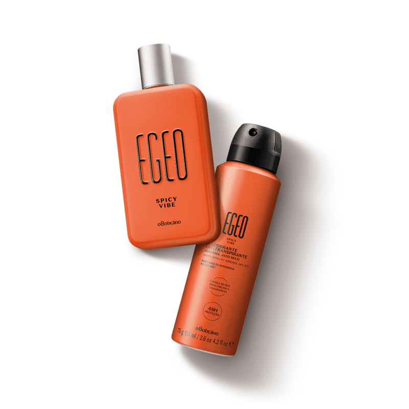 Combo Egeo Spicy Vibe: Desodorante Colônia, 90 ml + Antitranspirante Aerossol, 75 g