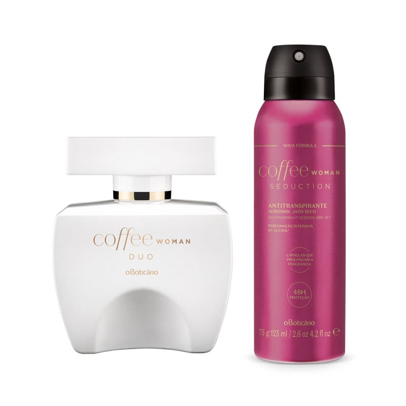 Combo Presente Dia das Mães Coffee Woman: Desodorante Colônia 100ml + Desodorante Aerosol 125ml/75g