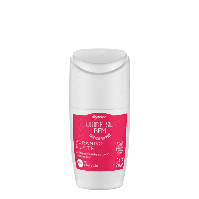 Desodorante Roll-On Cuide-se Bem Morango e Leite, 55ml