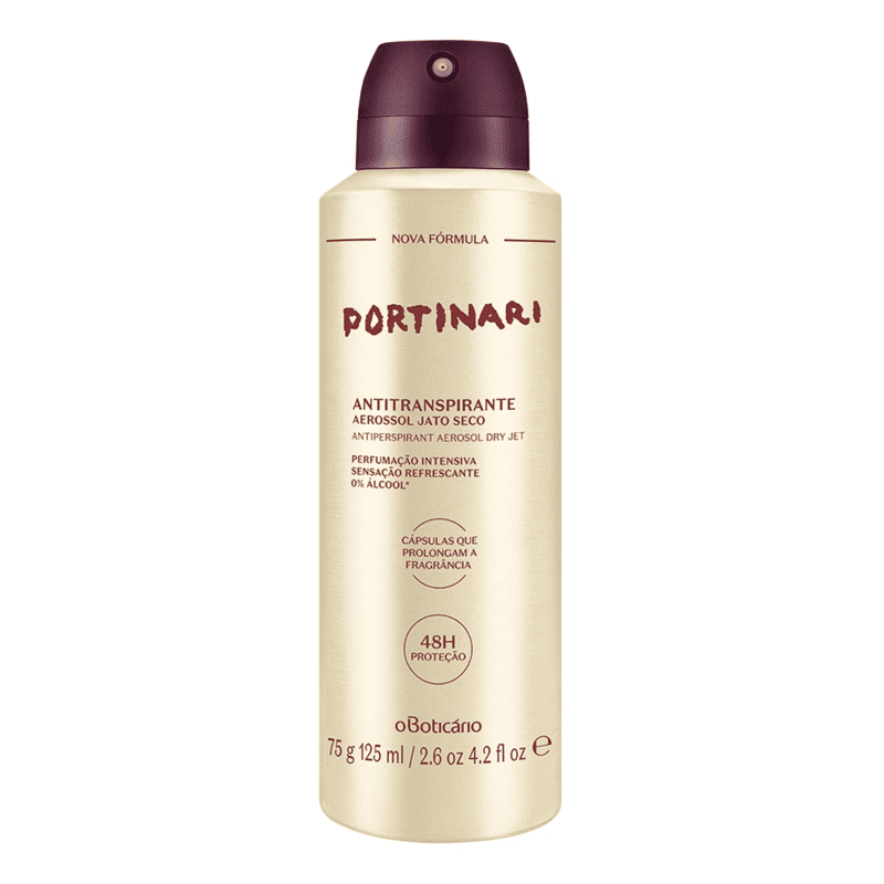 Desodorante Antitranspirante Aerosol Portinari, 75g/125ml