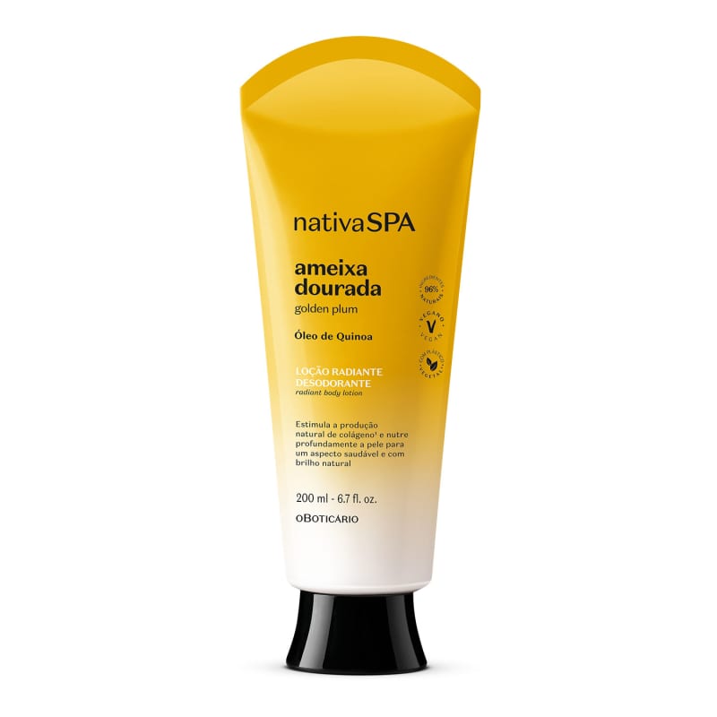 Nativa SPA Ameixa Dourada o Boticário - Loção Radiante Desodorante Corporal 200ml Menor preço em Nativa SPA Ameixa Dourada o Boticário - Loção Radiante Desodorante Corporal 200ml