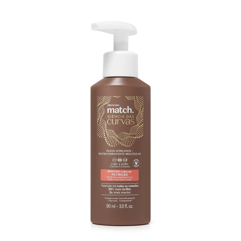 Match o Boticário Ciência das Curvas Nutrição - Booster Capilar 90ml Menor preço em Match o Boticário Ciência das Curvas Nutrição - Booster Capilar 90ml