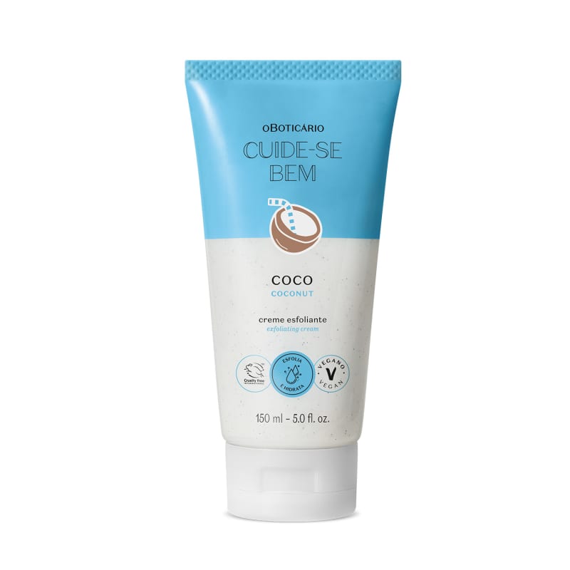 Creme Esfoliante Corporal O Boticário Cuide-se Bem Feira Coco - 150ml