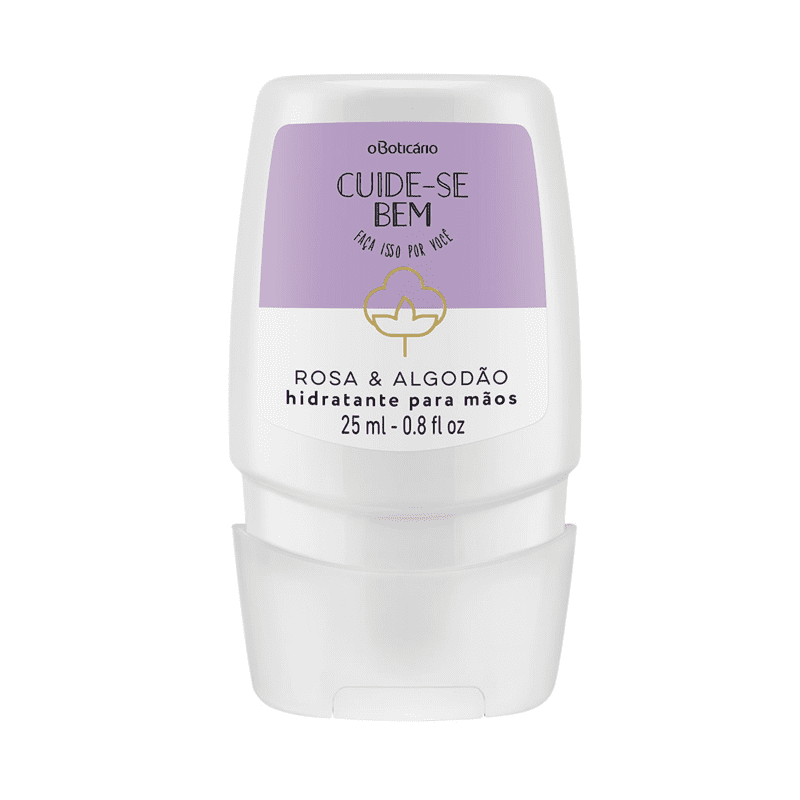 Creme Hidratante Desodorante para Mãos Cuide-se Bem Rosa e Algodão, 25ml