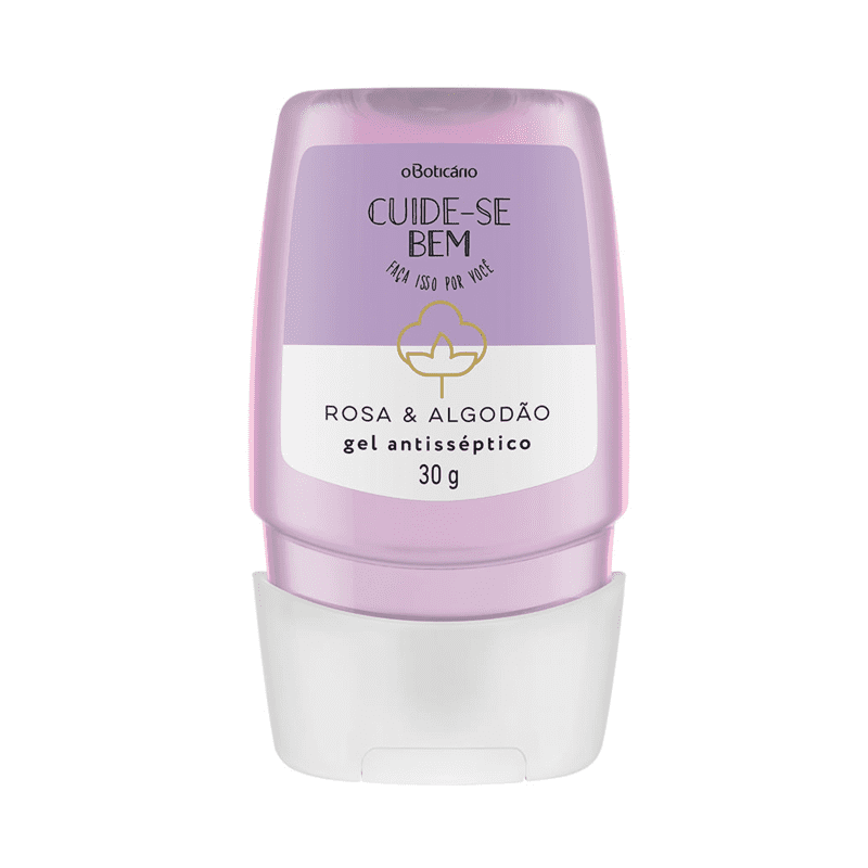 Álcool em Gel Cuide-se Bem Rosa e Algodão, 30g