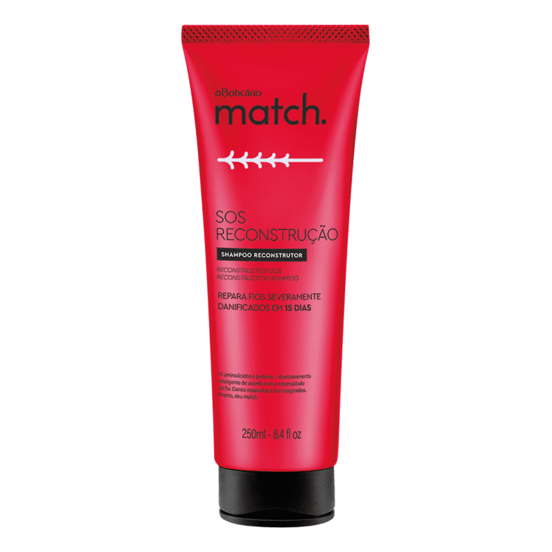 Shampoo Match SOS Reconstrução, 250ml