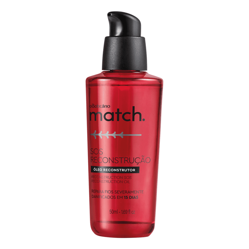 Óleo Reconstrutor Capilar Match SOS Reconstrução 50ml